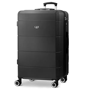 LUGG 28 Inch Jetset Suitcase Hard Shell Case 4 Wheel Travel bag Lightweight ABS Material with TSA Lock Approved for Travel with easyJet, British Airways, RyanAir, Virgin Atlantic, Emirates(75x49x29cm)