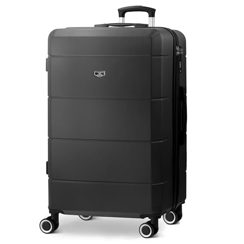 LUGG 28 Inch Jetset Suitcase Hard Shell Case 4 Wheel Travel bag Lightweight ABS Material with TSA Lock Approved for Travel with easyJet, British Airways, RyanAir, Virgin Atlantic, Emirates(75x49x29cm)