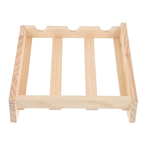 Soporte de madera para botellas de vino sobre mesa, rústico miniatura 7