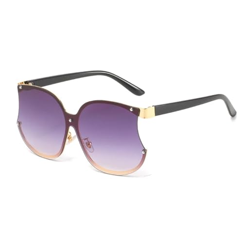 Lunettes de soleil tendance monture large UV400 été pour femme et homme