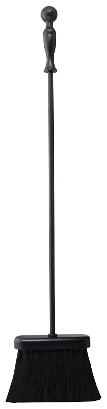 Rocky Mountain Goods Hearth Brush - Heavy Duty Long Handle Metal Fireplace Brush Broom - Easy Sweep Ash Design