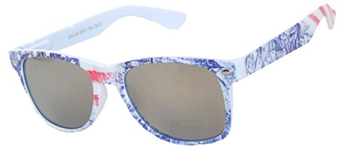 Image of OWL Classic American Flag Sunglasses USA Patriot Colored Lens 4th of July