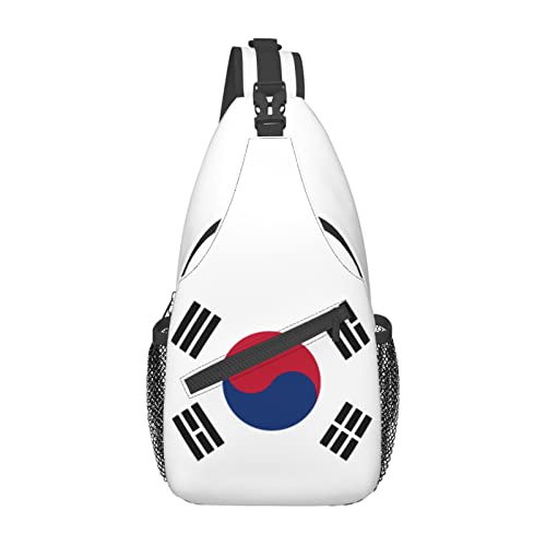 Mochila unisex bandolera con bandera de Corea miniatura 2