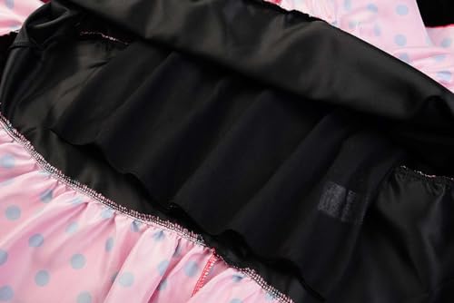 ReliBeauty Girls Flamenco Costume Spanish Dancer Skirt Kids Halloween Fancy Dress with Red Flower