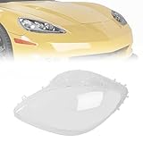HECASA Headlight Lens Covers Clear Lenses Replacement Headlamp Lens Cover Compatible with Corvette C6 2005 2006 2007 2008 2009 2010 2011 2012 2013 Anti-UV L+R Pair 2pcs