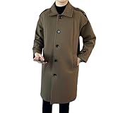 [YJSO] コート メンズ ロングコート XL 冬用 チェスターコート 中綿 暖かい ロング丈 通勤 紳士服 冬コート 防寒 防風 暖かい コーヒー色裏ボア あったか オシャレ 大きいサイズ カジュアル おしゃれ 秋服 冬服 無地 ビジネスコート ラシャコート 秋 冬