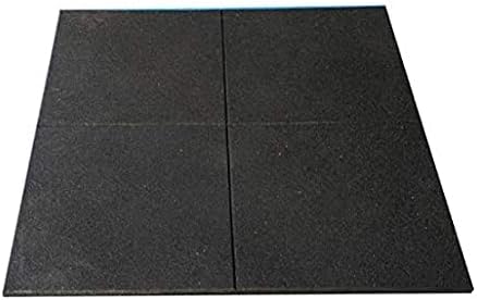 Body Tech Black Interlocking Floor Tiles with 10 mm Thickness for Gym and Home (20x20-inch) (Pack of 12PCS)