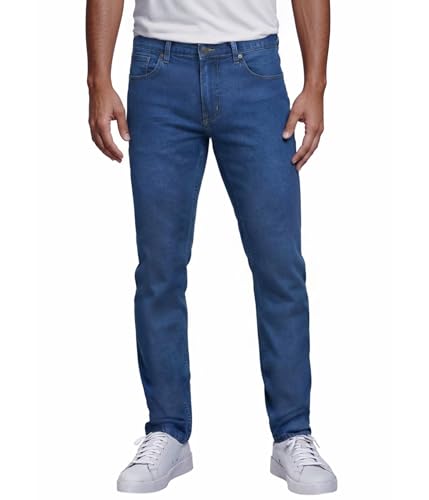 ETHANOL Men's Straight Knit Denim Jeans AKP44110SK TRUEMEDIUMBLUE 34X30