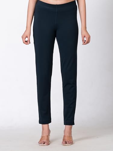 Image of Ruby Cotton Lyrcra Blend Copper Collection Straight Pants | Perfect Blend of Style and Comfort | Professional and Casual Wear #1