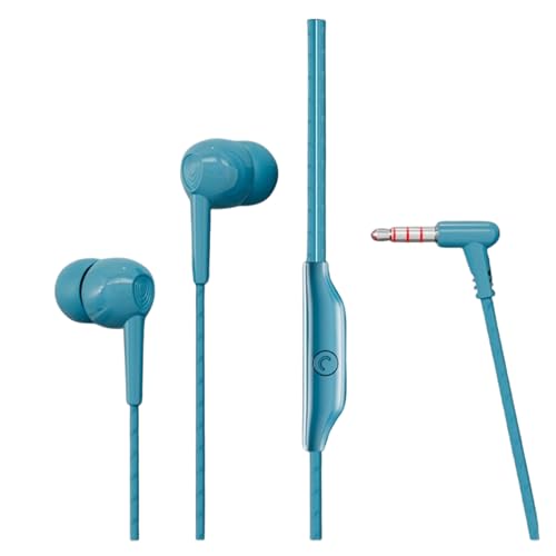 Image of LouudPro Wired in-Ear Earphones with HD Mic, Sky Blue