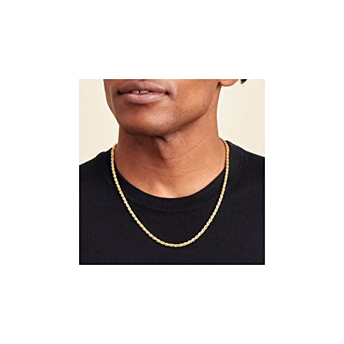 Verona Jewelers 925 Sterling Silver Diamond-Cut Rope Chain Necklace 2MM, 3MM, 4MM - 925 Braided Twist Italian Necklace, 925 Gold Rope Chain, 14K Gold Over Silver Rope Chain Necklace4