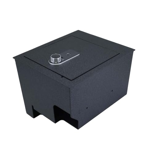 Center Console Gun Safe Vault - Console Armrest Lockbox Compatible with Nissan Titan Accessories 2016-2024, Anti-Theft Security Console Box with Biometric Fingerprint Lock with Key