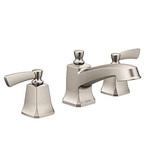 Moen 84926SRN Conway Two-Handle Widespread Bathroom Sink Faucet with Valve Included, Spot Resist Brushed Nickel Moen 84926SRN Conway Two-Handle Widespread Bathroom Sink Faucet with Valve Included, Spot Resist Brushed Nickel