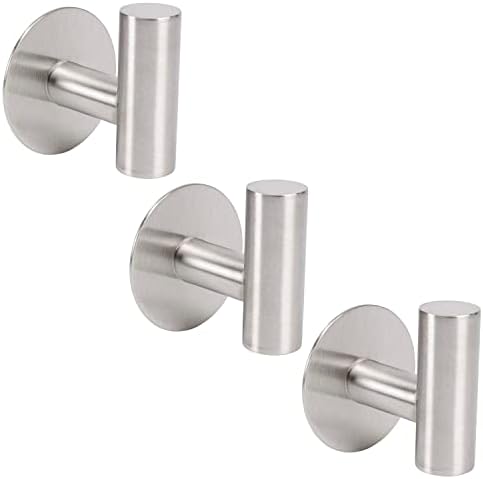 Bathroom Hooks 4-Pack Brushed Nickel Wall Hooks Heavy Duty 304