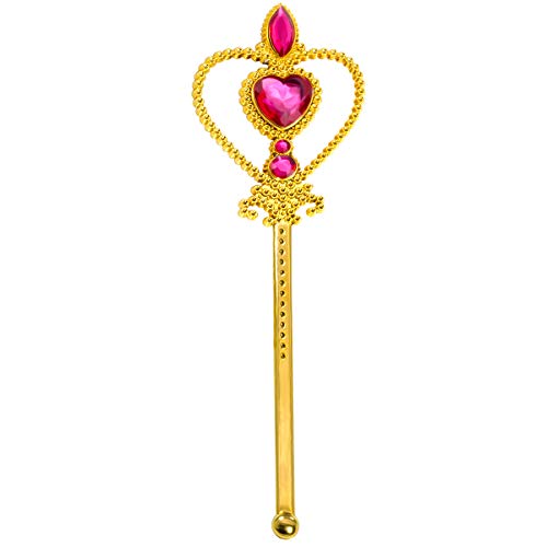 Yansion Princess Dress Up Party Costume Accessories Set For Princess Belle cosplay: Tiara, Wand and Gloves