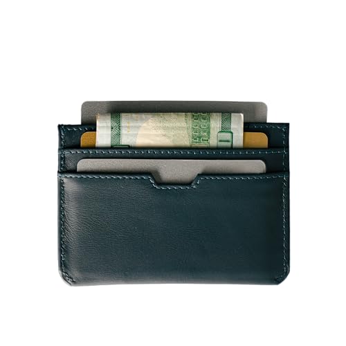Image of Vaultskin MOORGATE Slim Card Holder - Minimalist Leather Wallet with RFID Blocking, Front Pocket Credit Card Case for Men & Women