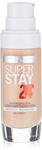 Maybelline Superstay 24HRS 20 Cameo base de maquillaje Pump bottle   Base de maquillaje (Cameo, Combination skin,Dry skin,Normal skin,Oily skin,Sensitive skin, Pump bottle, 24 h, France, 33 mm)