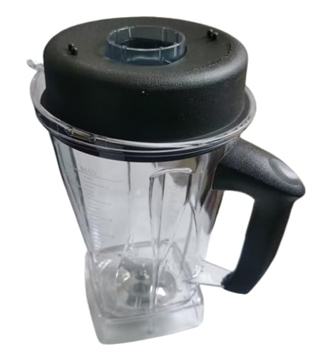 2L Square Container Jar Jug Bottom With Serrated Smoothies Blades Lid BPA FREE， Compatible For...