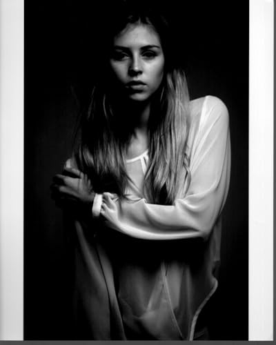 Posterazzi Hermione Corfield In Sheer Top Black And White Photo Print (8 x 10) - Item # MVM52397