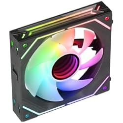 Ventilador Modulante Mars Gaming MF-LINKFINITY Negro, Ventilador Modular PWM 120mm, Sistema de Conexión LINKFINITY, Iluminación Infinity Mirror ARGB 360º, Ultra-silencioso 12dB