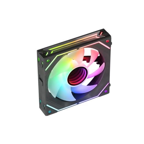 VENTILADOR INTERNO ARG DINAMICO MARS GAMING MF-LINKFINITY BLACK MODULARES PWM 120mm 360º VENTILADOR Y MARCO ILUMINADO ARGB