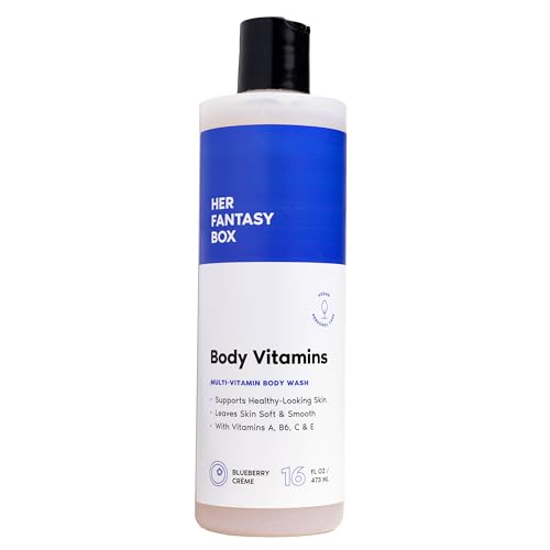 Image of Her Fantasy Box | Body Vitamins Moisturizing Body Wash - Multi-Vitamin Cleanser with Vitamins A, B6, C & E, Hydrating & pH Balanced, Vegan & Cruelty Free, 16 oz