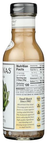 Briannas Real French Vinaigrette Salad Dressing, 12 Ounce -- 6 per case. by Brianna\'s