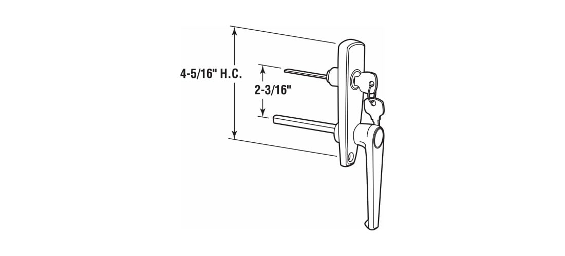 Prime-Line GD 52147 Door Left Handle Lock, Diecast Zinc