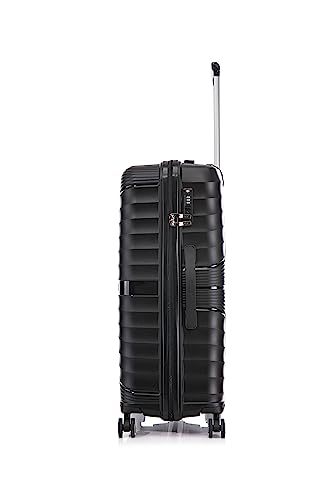 ATX-Luggage-24-Medium-Suitcase-Ultra-Lightweight-Durable-Polypropylene-Hard-Shell-Suitcase-with-4-Dual-Spinner-Wheels-and-Built-in-TSA-Lock-Midnight-Black-65-Liters