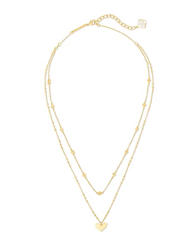 Kendra Scott Ari Heart Multistrand Necklace in 14k Gold-Plated Brass, Fashion Jewelry for Women - Thumbnail 2