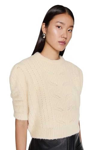 Rebecca Minkoff Women's Campbell Puff Sweater, Blonde, L