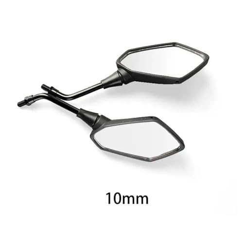 Espejos retrovisores de moto convexos de 8mm y 10mm universales para scooter y ciclomotor 2
