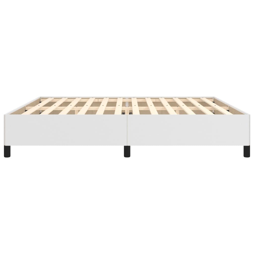 Similpelle premium con gambe in legno durevole Giroletto 200x200 cm Bianco