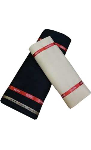 Image of Raymond Men's Unstitched 3.25 Meters Suit Fabric Set With Cufflinks and 1.7 Meters Shirt Piece (Multicolour, All Weather, Attractive Box, Premium) (6)