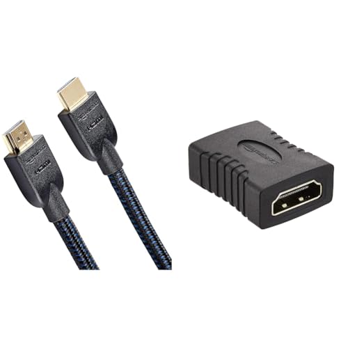 Image of amazon basics High-Speed Braided HDMI Cable - 10 Feet - Supports Ethernet, 3D, 4K and Audio Return (