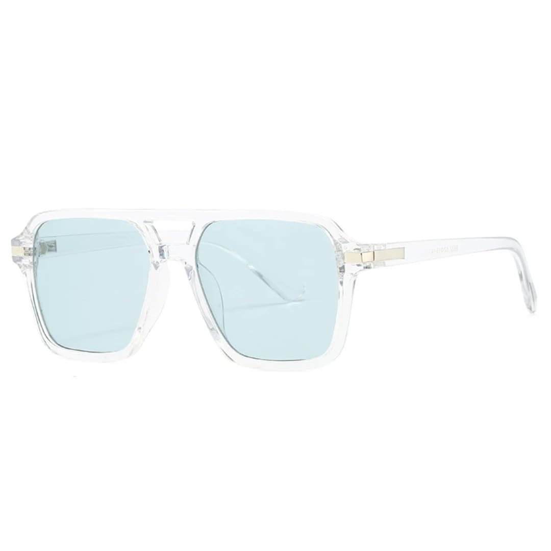 Gafas de sol de gran tamaño de lujo para mujeres y hombres, estilo vintage punk, montura ancha, doble puente