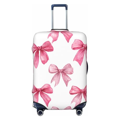 Romantic Bow Elastic Travel Luggage Cover, Washable Spandex Suitcase Protector, Anti-Scratch Fits 18-32 Inch
