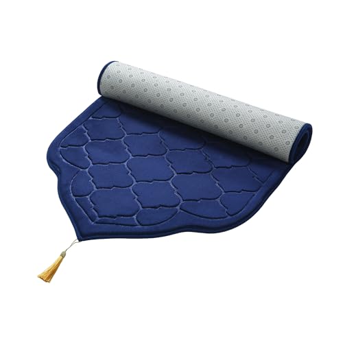 Prayer-Rug-Muslim-Mat-Islamic-Thickening-Sponge-Muslim-Rug-for-Kids-Men-Women-with-Islam-Prayer-Beads-for-Eid-Travel-Ramadan-Soft-Luxury-Great-for-Knees-and-Forehead-Blue