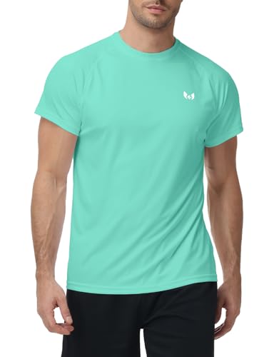 Image of Corna Men's Short Sleeve T-Shirts, Lightweight Men's Workout Shirt, UPF 50+ Sun Protection Athletic Dry Fit Shirts for Men