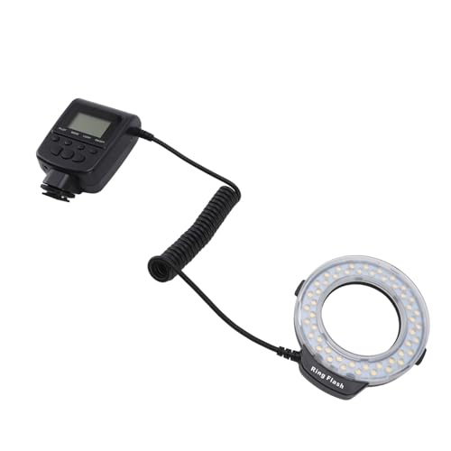 Anneaux macro flash éclairage LED avec écran LCD et diffuseurs pour photo