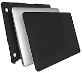 mygadget cover opaca rigida compatibile con apple macbook air 13 pollici dal 2011 al 2018 - custodia hardshell sottile - plastica matte finish case nero