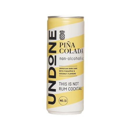 UNDONE No. 11 Piña Colada 4 Pack | 250ml | Premium Non-Alcoholic Canned Cocktail | Ready-to-Drink...