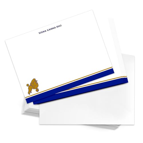 Image of Desert Cactus Sigma Gamma Rho Notecards SGRhos Poodles Divine 9 Stationery Cardstock 10 Pack Includes Envelopes Memo Party Thank You (Notecard Design C)