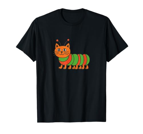 Cat R Pillar Caterpillar Cat Art Lindo y Divertido Gato Camiseta