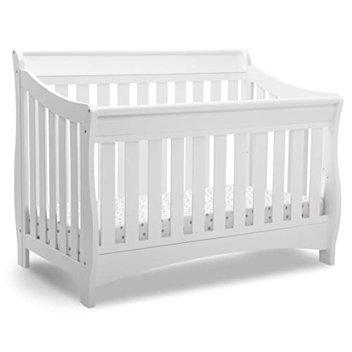 Image of Delta Children Bentley S Series 4-in-1 Convertible Baby Crib, White