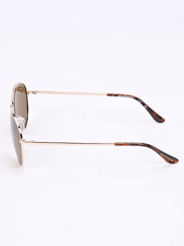 Image of Skechers Men Aviator Gold Polarized Sunglasses, Large