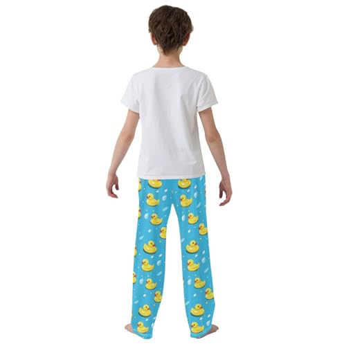 Pajama Bottoms, Cute Little Ducks Cartoon Pattern Sleeping Pant Lounge Wear Pajamas Long Pants Sleepwear Pjs3