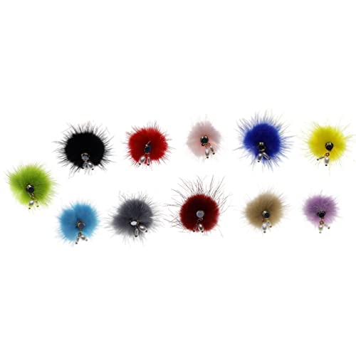 HEALLILY 22 PZ Nail Pom Fluffy Peluche Palla