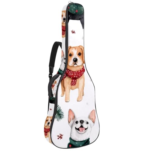 Housse guitare basse imperméable Oxford avec double poche et sangles dos