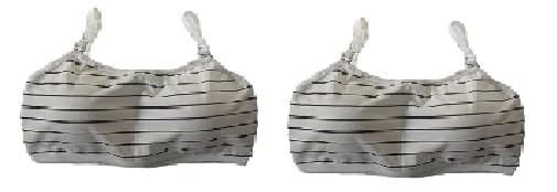 Women's Sports Bra, White with Black Stripes, Adjustable Straps (Size Medium) Pack of 2-image-23